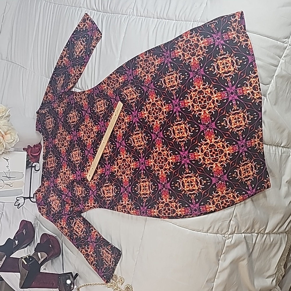 Gabby Skye Multicolor Patterned Dress Office Wear Office Cocktail quiet luxury - Picture 8 of 13